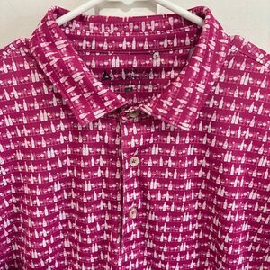 Bermuda Sands Cocktail Wine Glass Bottle All Over Print Polo Golf Shirt